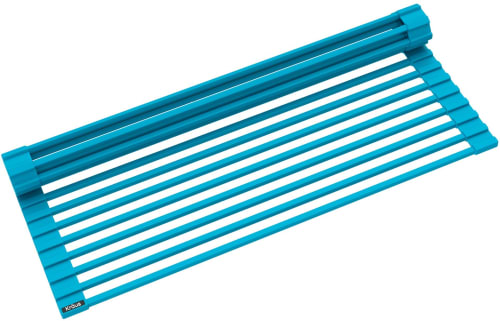 Kraus KRM10AQ - Multipurpose Over-Sink Roll-Up Dish Drying Rack in Aqua