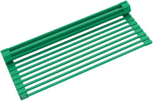 Kraus KRM11GR - Multipurpose Workstation Sink Roll-Up Dish Drying Rack in Green