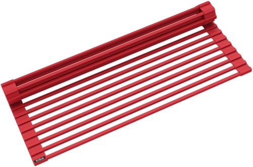 Kraus KRM11RD - Multipurpose Workstation Sink Roll-Up Dish Drying Rack in Red