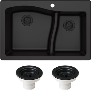 Kraus Quarza Series KGD442BLACKPST1BL - Front View