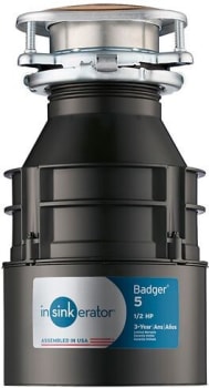 InSinkErator Badger Series BADGER5 - Continuous Feed Food Waste Disposer with Dura-Drive® 1/2 HP Heavy Duty Motor