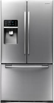 Samsung Rfg298hdrs 28 5 Cu Ft French Door Refrigerator With 5 Spillproof Glass Shelves External Ice Water Dispenser Coolselect Pantry Twin Cooling Plus System Pizza Pocket And Led Lighting Stainless Steel