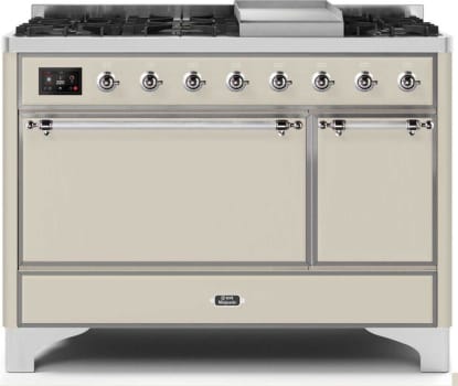 Ilve Majestic II Collection UM12FDQNS3AWC - Dual Fuel Natural Gas Freestanding Range
