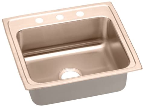 Elkay CuVerro LRAD2219503CU - 22 Inch Antimicrobial Copper Single Bowl Drop-In Sink