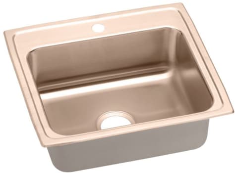 Elkay CuVerro LRAD2219601CU - 22 Inch Antimicrobial Copper Single Bowl Drop-In Sink