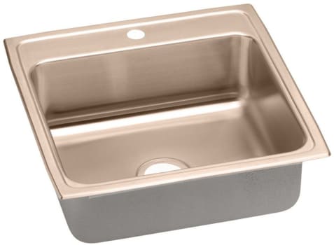 Elkay CuVerro LRAD2222551CU - 22 Inch Antimicrobial Copper Single Bowl Drop-In Sink
