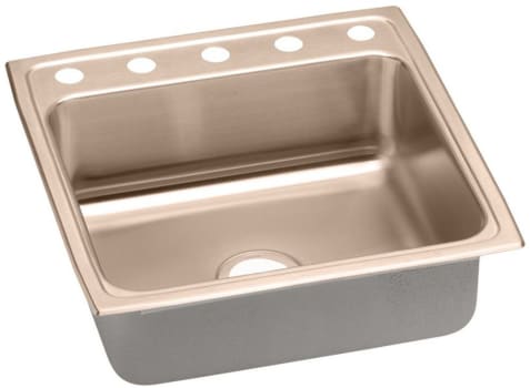 Elkay CuVerro LRAD2222555CU - 22 Inch Antimicrobial Copper Single Bowl Drop-In Sink