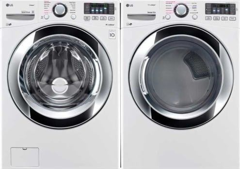 Lg Lgwadrew101 Side By Washer Dryer Set With Front Load Lg Lgwadrew101 Side By Washer Dryer Set With Front Load And Electric In White
