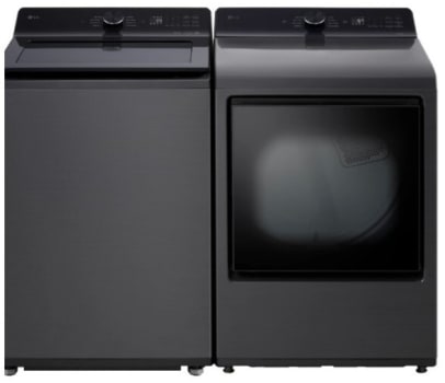 LG LGWADRGCL8200 - Side-by-Side Washer & Dryer Set with Smart Top Load Washer and Smart Gas Dryer in Black
