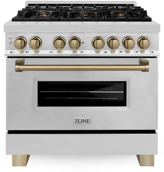 ZLINE Autograph Edition RAZ36CB - 36 Inch Freestanding Dual Fuel Range