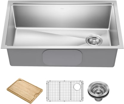 Kraus Fairlane KWU61030 - 30 Inch Undermount Workstation Single Bowl Kitchen Sink