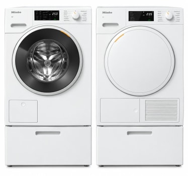Miele MIWADREWCS360 - Side-by-Side Washer & Dryer Set in White