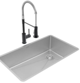 Elkay ECTRU30179RTFMC - 18-1/2 Single Bowl Undermount Sink & Faucet Kit
