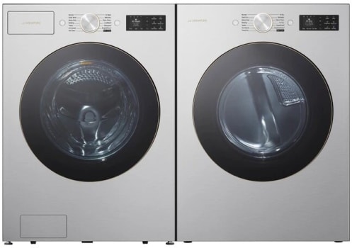 LG SIGNATURE LGWADRGPA9700 - Side-by-Side Washer & Dryer Set with Top Load Washer & Gas Dryer in Platinum Steel