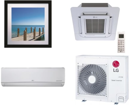 LG LG3ZMSS191 Tri-Zone Mini Split System with 27,000 Total BTUs, Heat ...