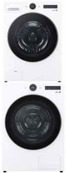 LG LGWADRGWHA55001 - Stacked Washer and Dryer Set with Front Smart Load Washer and Smart Gas Dryer in White