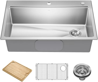 Kraus Fairlane KWT61033 - 33 Inch Drop In / Top Mount Workstation Single Bowl