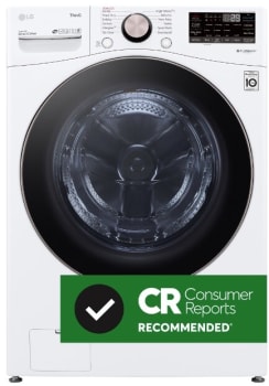LG WM4000HWA 27 Inch Smart Front Load Washer with 4.5 Cu. Ft. Capacity SenseClean SmartThinQ SmartDiagnosis Sanitary Allergiene ColdWash NSF Certified and Energy Star Rated White