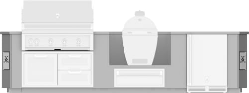 Hestan GESSK12 - 12 Ft. Outdoor Living Suite with Egg Shaped Smoker/Grill