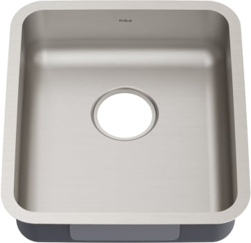 Kraus Dex Series KA1AS17B - 17" Undermount 16 Gauge Stainless Steel Single Bowl ADA Kitchen Sink