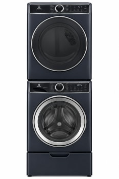 GE GEWADRGPVRS8701 - Stacked Washer & Dryer Set with Front Load Washer and Gas Dryer in Sapphire Blue