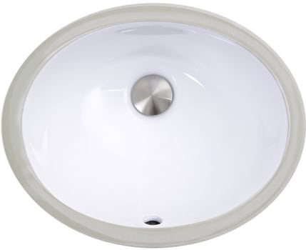 Nantucket Sinks Great Point Collection GB13X10W - 13 Inch X 10 Inch Bottom Glazed Undermount Ceramic Sink In White