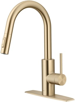 Kraus Oletto Series KPF2620SFACB - Pull-Down Single Handle Kitchen Faucet with QuickDock Top Mount Installation Assembly in Spot Free Antique Champagne Bronze