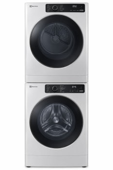 LG LGWADRES9002 - Stacked Washer & Dryer Set with Top Load Washer and Electric Dryer in White