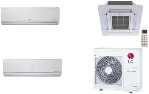 LG LG3ZMSS13 Tri-Zone Mini Split System with 23,000 Total BTUs, Heat ...