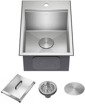 Kraus Kore KCA1801 - 15 Inch Outdoor Drop In /Top Mount Workstation Kitchen Sink