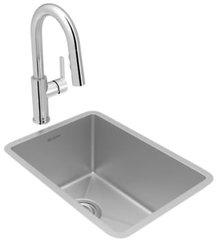 Elkay ECTRU12179TFCC - 18 1/2 Single Bowl Undermount Bar Sink & Faucet Kit