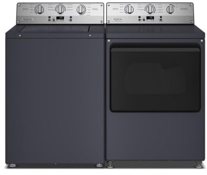 Maytag MGWADRETF8305 - Side-by-Side Washer & Dryer Set with Top Load Washer and Electric Dryer in Midnight Steel
