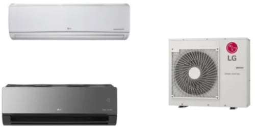 LG LG2ZMSS64 Dual Zone Mini Split System with 19,000 Total BTUs, Heat ...