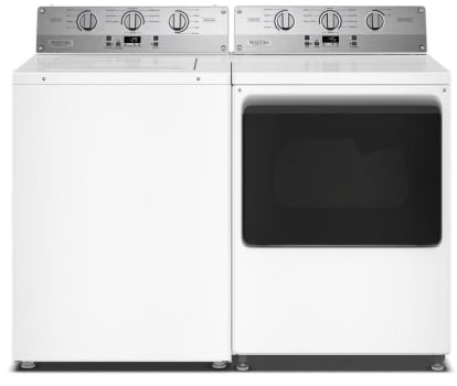 Maytag MGWADRGTW8305 - Side-by-Side Washer & Dryer Set with Top Load Washer and Gas Dryer in White