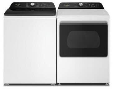 Whirlpool WHWADRGTW8507 - Side-by-Side Washer & Dryer Set with Top Load Washer and Gas Dryer in White