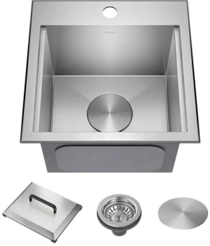 Kraus Kore KCA1800 - 15 Inch Outdoor Drop In /Top Mount Workstation Kitchen Sink