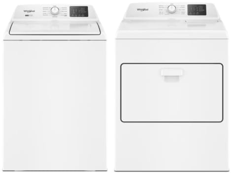 Whirlpool WHWADRESW4107 - Side-by-Side Washer & Dryer Set with Top Load Washer & Electric Dryer in White