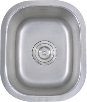 Nantucket Sinks Quidnet Collection NS1512 - 15 Inch Undermount Single Bowl Bar/Prep Sink with 18 Gauge Stainless Steel Front