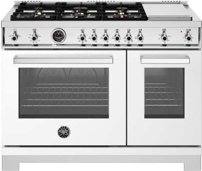 Bertazzoni Professional Series PRO486BTFGMBIT - 48 Inch Freestanding Gas Range in Front View