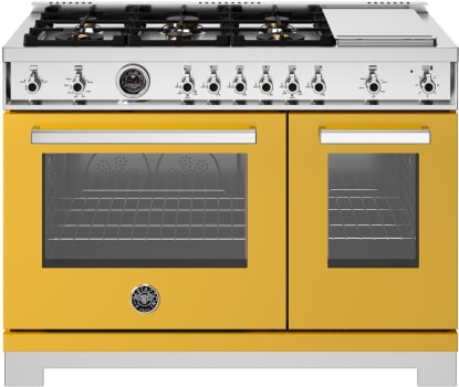 Bertazzoni Professional Series PRO486BTFGMGIT - 48 Inch Freestanding Gas Range in Front View