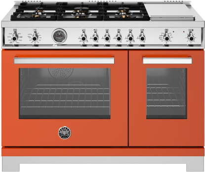 Bertazzoni Professional Series PRO486BTFEPART - 48 Inch Freestandig Dual Fuel Range in Front View
