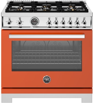 Bertazzoni Professional Series PRO366BCFGMART - 36 Inch Freestanding Gas Range in Front View