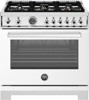 Bertazzoni Professional Series PRO366BCFGMBIT - 36 Inch Freestanding Gas Range in Front View