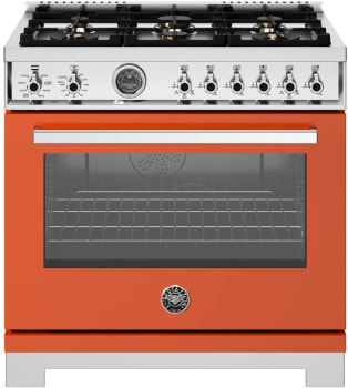 Bertazzoni Professional Series PRO366BCFEPART - 36 Inch Freestanding Dual Fuel Range in Front View
