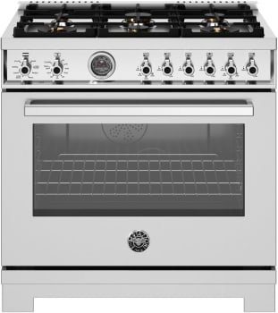 ダビスタp Bertazzoni PRO366BCFEPXT 36 Inch Freestanding Dual Fuel Range with