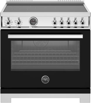 Bertazzoni Professional Series PRO365ICFEPNET - 36 Inch Freestanding Induction Range with 5 Elements in Front View