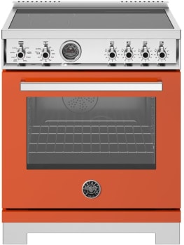 Bertazzoni Professional Series PRO304IFEPART - 30 Inch Freestanding Induction Range with 4 Elements in Front View
