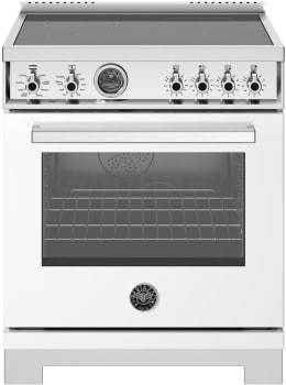 Bertazzoni Professional Series PRO304IFEPBIT - 30 Inch Freestanding Induction Range with 4 Elements in Front View