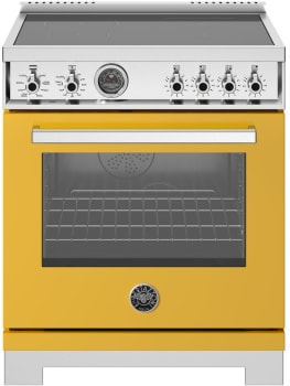Bertazzoni Professional Series PRO304IFEPGIT - 30 Inch Freestanding Induction Range with 4 Elements in Front View
