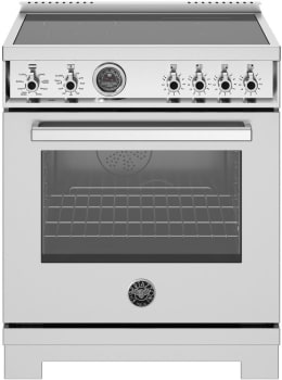 Bertazzoni Professional Series PRO304IFEPXT - 30 Inch Freestanding Induction Range with 4 Elements in Front View